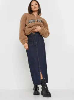 PixieGirl Petite 100{Jupes Mi-long à poches plaquées en coton