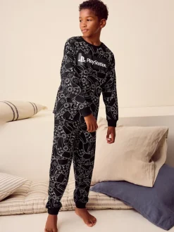 Playstation Noir/Blanc - Pyjama simple à manches longues (3-16ans)