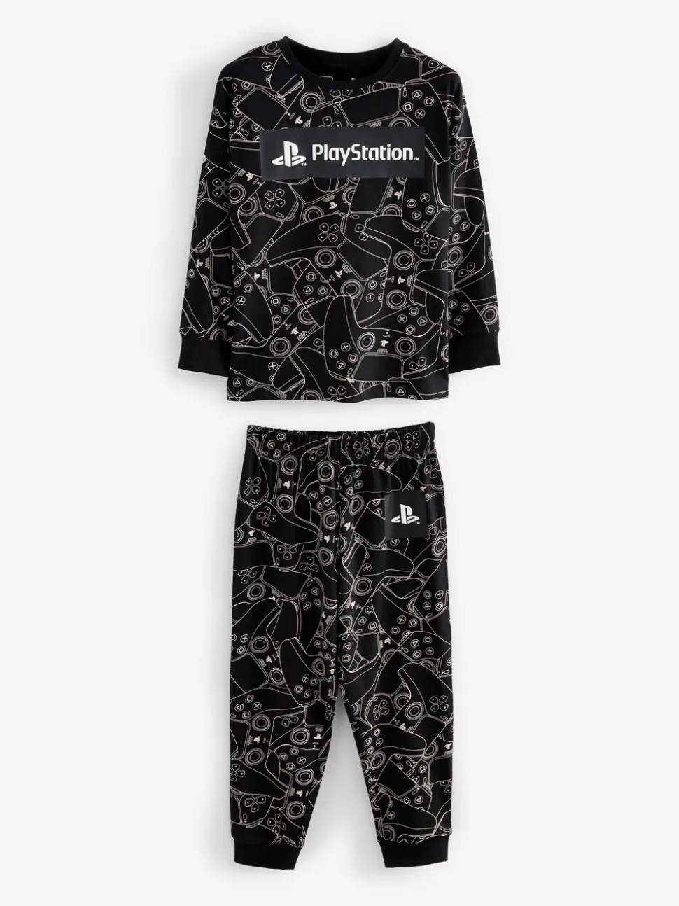 Playstation Noir/Blanc - Pyjama simple à manches longues (3-16ans)