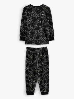 Playstation Noir/Blanc - Pyjama simple à manches longues (3-16ans)