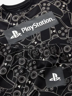 Playstation Noir/Blanc - Pyjama simple à manches longues (3-16ans)