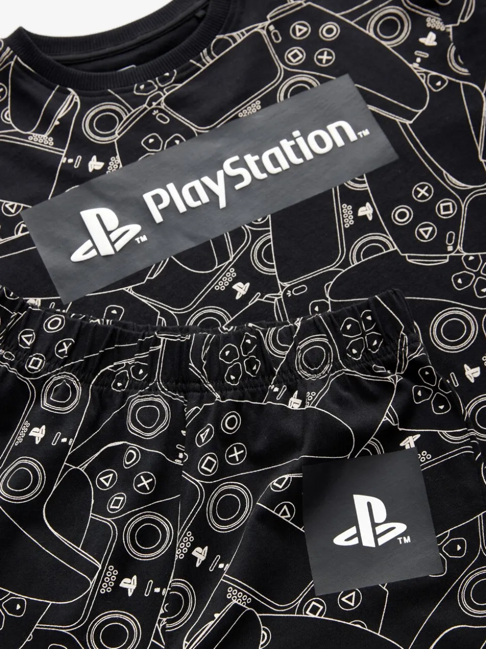 Playstation Noir/Blanc - Pyjama simple à manches longues (3-16ans)