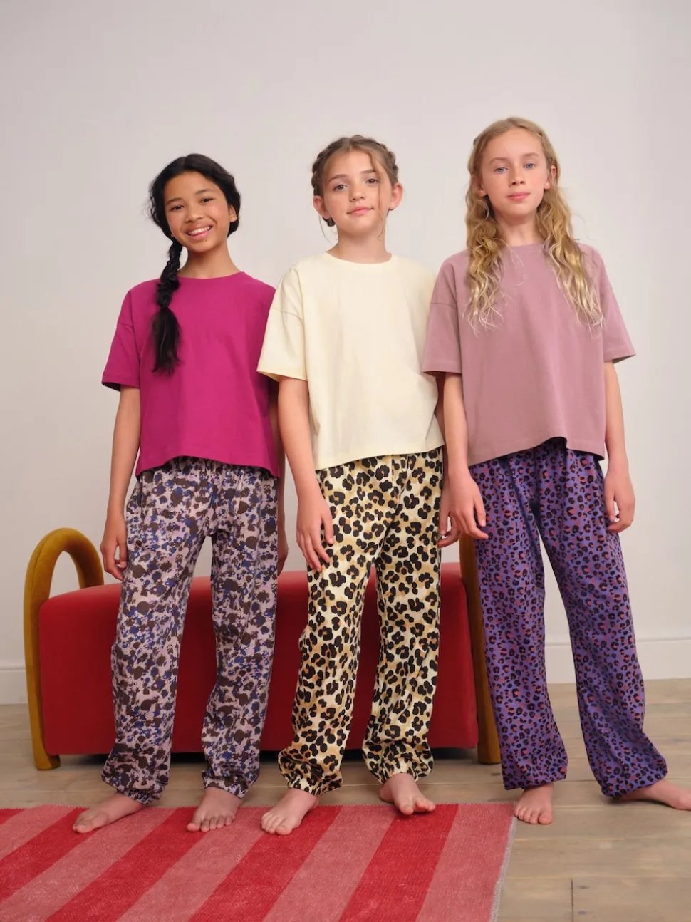 Plum/Marron - Lot de 3 pyjamas de jogging à imprimé animal (3-16ans)