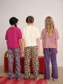 Plum/Marron - Lot de 3 pyjamas de jogging à imprimé animal (3-16ans)