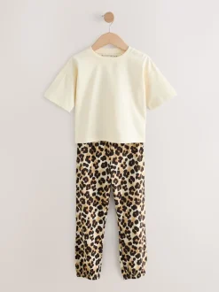 Plum/Marron - Lot de 3 pyjamas de jogging à imprimé animal (3-16ans)