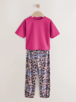 Plum/Marron - Lot de 3 pyjamas de jogging à imprimé animal (3-16ans)