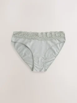 Pois imprimés - Culotte en coton et dentelle 7 Pack