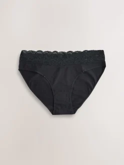 Pois imprimés - Culotte en coton et dentelle 7 Pack