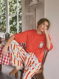 Poisson à rayures rouges - Pyjama en jersey à manches courtes