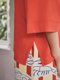 Poisson à rayures rouges - Pyjama en jersey à manches courtes