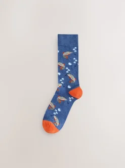 Poissons bleus - Paquet de chaussettes à motifs 5
