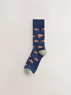 Poissons bleus - Paquet de chaussettes à motifs 5