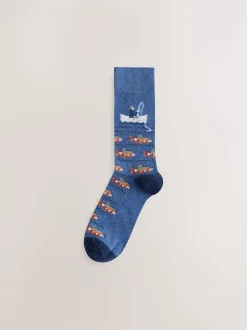 Poissons bleus - Paquet de chaussettes à motifs 5