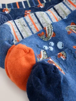 Poissons bleus - Paquet de chaussettes à motifs 5