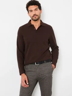 Polo côtelé à manches longues FatFace