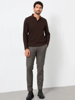 Polo côtelé à manches longues FatFace