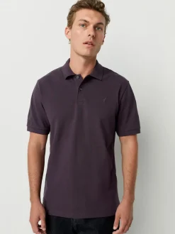 Pourpre foncé - Ajustement régulier - Polo Manches courtes Pique