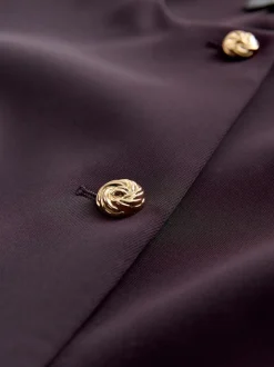 Pourpre foncé - Blazer sans col