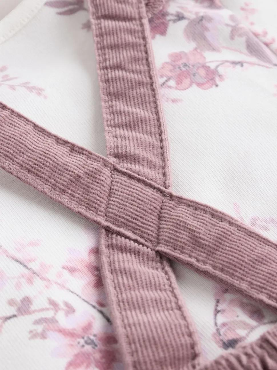 Pourpre/blanc - Ensemble 3 pièces en velours côtelé pour bébé, barboteuse, body à manches longues et collants (0mois-2ans)