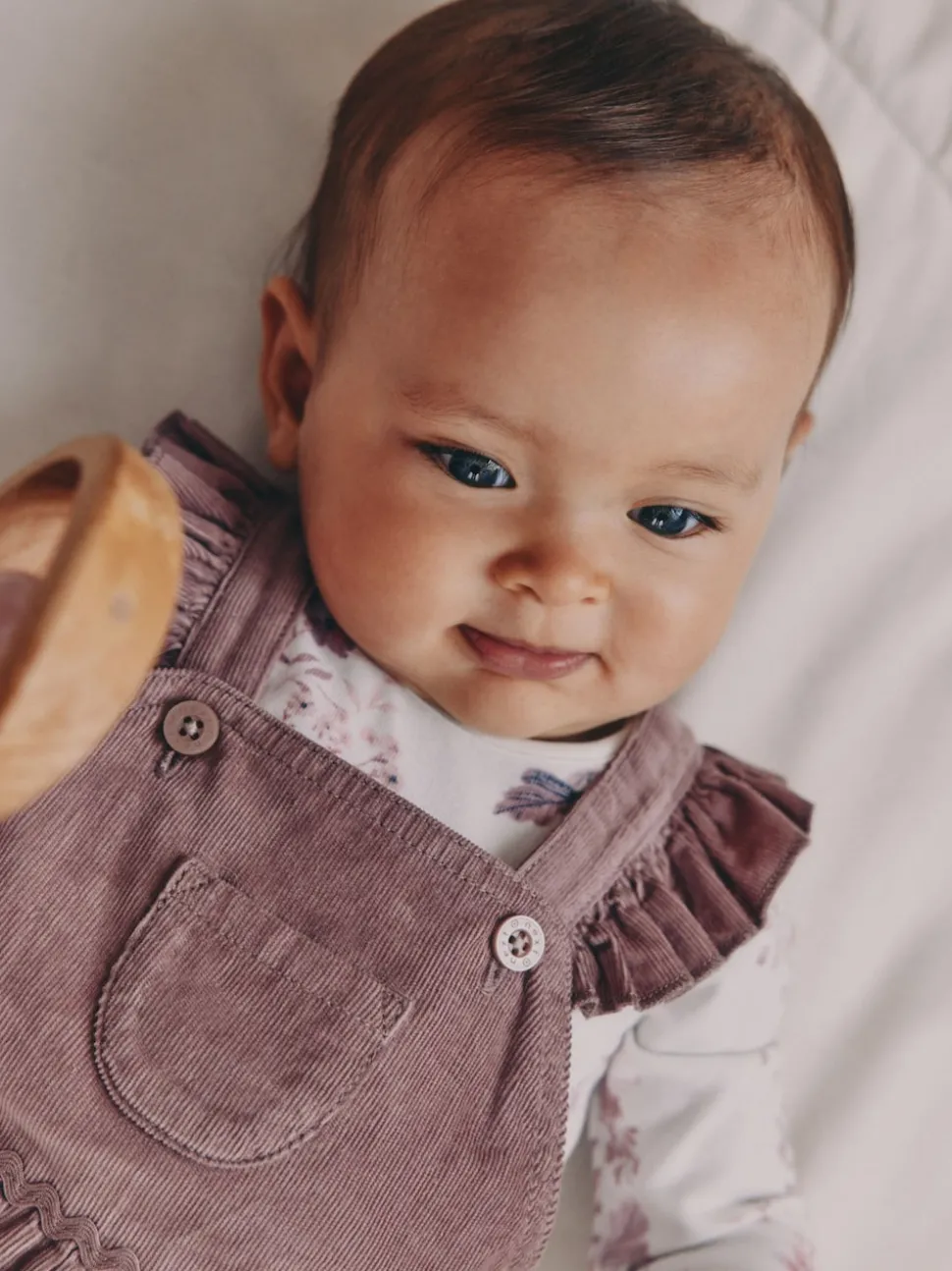 Pourpre/blanc - Ensemble 3 pièces en velours côtelé pour bébé, barboteuse, body à manches longues et collants (0mois-2ans)