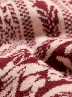 Pull FatFace à col ras du cou en maille à fleurs