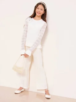 Pull Lipsy Knit Peplum Dentelle Occasion Pull (5-16ans)