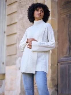 Pull long de Grossesse et d’Allaitement Seraphine Premium 100% laine mérinos