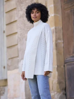 Pull long de Grossesse et d’Allaitement Seraphine Premium 100% laine mérinos