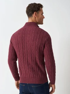 Pull semi-zippé en câble Crew Clothing Oarsman