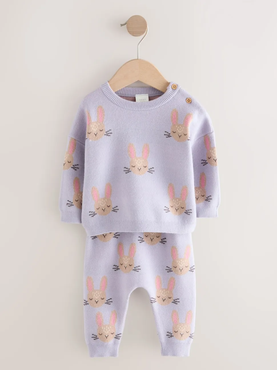 Purple Rabbit - Ensemble Pull et Leggings en maille Bébé 2 Pièces (0mois-2ans)