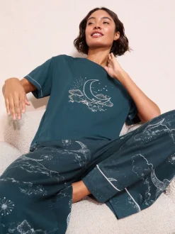 Pyjama de Noël Friends Like These Moon And Starts à manches courtes