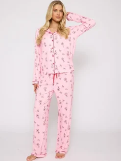 Pyjama Loungeable Martini à manches longues boutonné