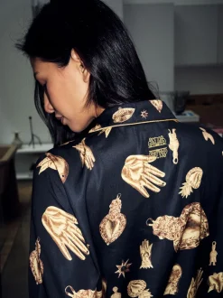 Pyjama Never Fully Dressed Charm en satin boutonné