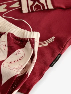 Pyjama Rockett St George en satin texturé boutonné