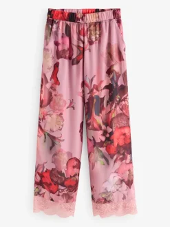 Pyjamas B by Ted Baker en jersey de satin rose fleuri