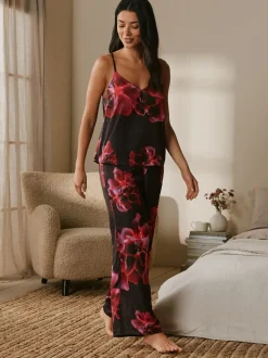 Pyjamas B by Ted Baker violet en satin fleuri