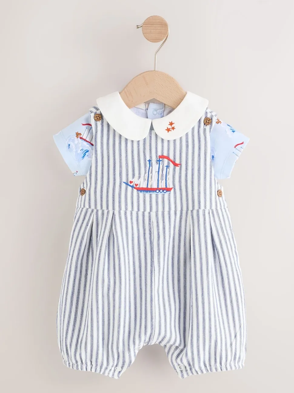 Rayé bleu - Salopette bébé 100% coton Cath Kidston