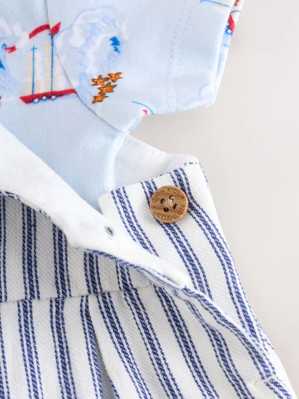 Rayé bleu - Salopette bébé 100% coton Cath Kidston