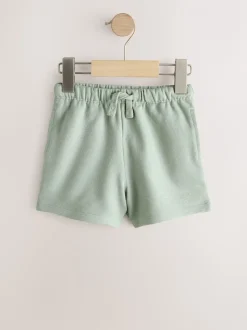 Rayé pastel Jaune et pastel sauge Vert - Lot de 3 shorts texturés (3mois à7ans)