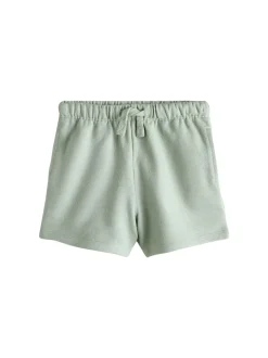 Rayé pastel Jaune et pastel sauge Vert - Lot de 3 shorts texturés (3mois à7ans)