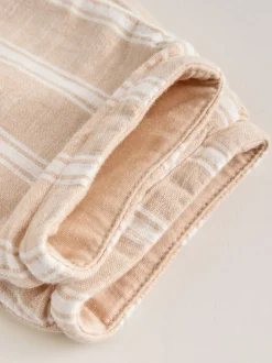 Rayure blanche/orange - Ensemble chemise et pantalon bébé (0mois-3ans)