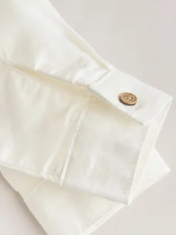 Rayure blanche/orange - Ensemble chemise et pantalon bébé (0mois-3ans)