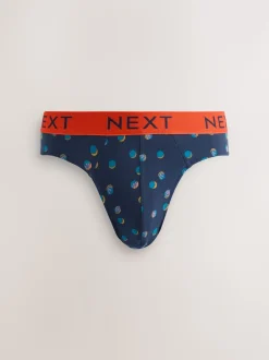 Rayures à pois bordeaux bleu marine - Lot de 5 - Slips riches en coton