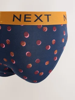 Rayures à pois bordeaux bleu marine - Lot de 5 - Slips riches en coton