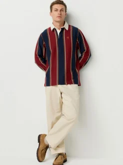 Rayures bordeaux/bleu marine - Maillot de rugby