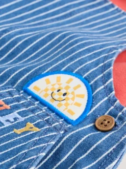 Rayures Character brillantes - Ensemble salopette et body en jean bébé (0 mois-2 ans)