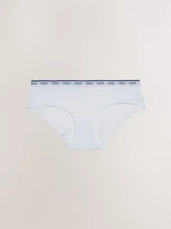 Rayures roses et bleues - Lot de 4 culottes à logo en coton