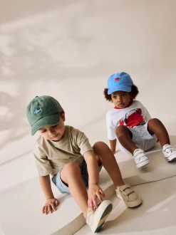 Requin/crabe - Lot de 2 casquettes délavées (3mois à10ans)