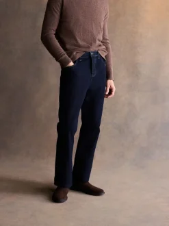 Rinçage indigo foncé - Bootcut - délavé vintage Denim Jeans