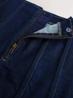 Rinçant denim - Jupe mi-longue à coutures